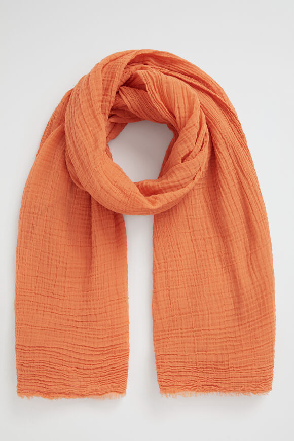 Cotton Cheesecloth Scarf  Orange Spritz  hi-res