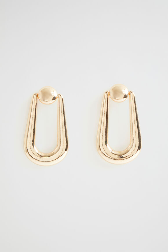 Door Knocker Earring  Gold  hi-res