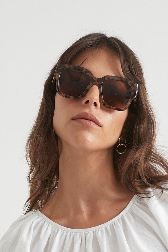 Hazel D-Frame Sunglasses  Milky Tort  hi-res