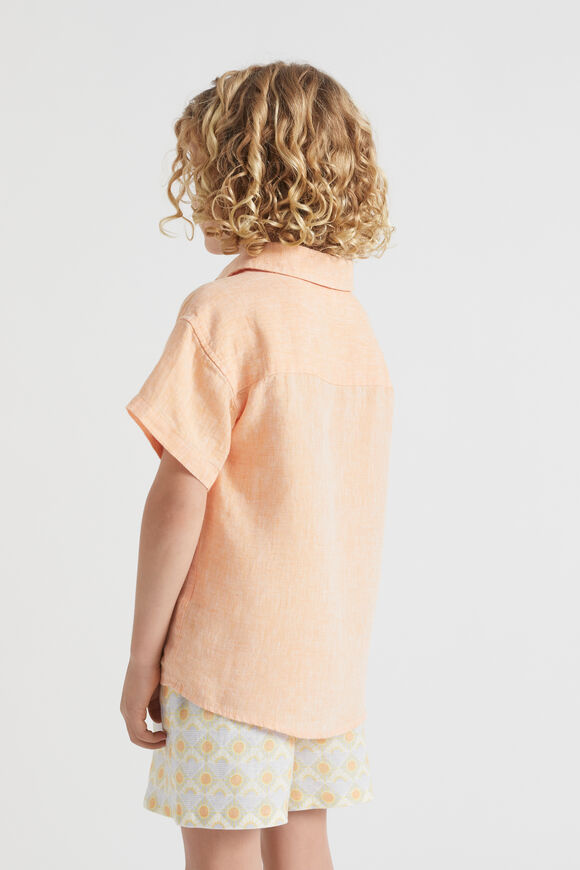 Boxy Linen Shirt  Tangelo  hi-res