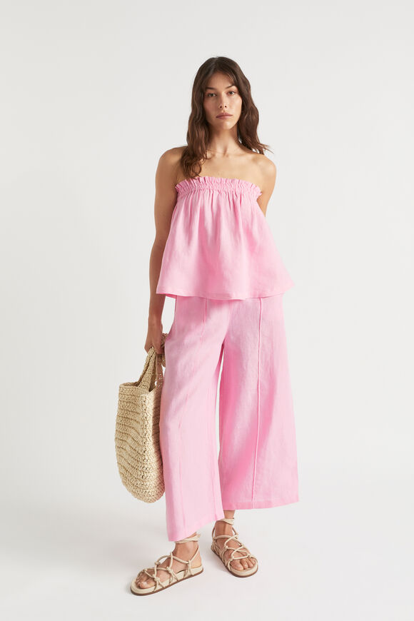 Linen Pintuck Culotte  Soft Orchid  hi-res