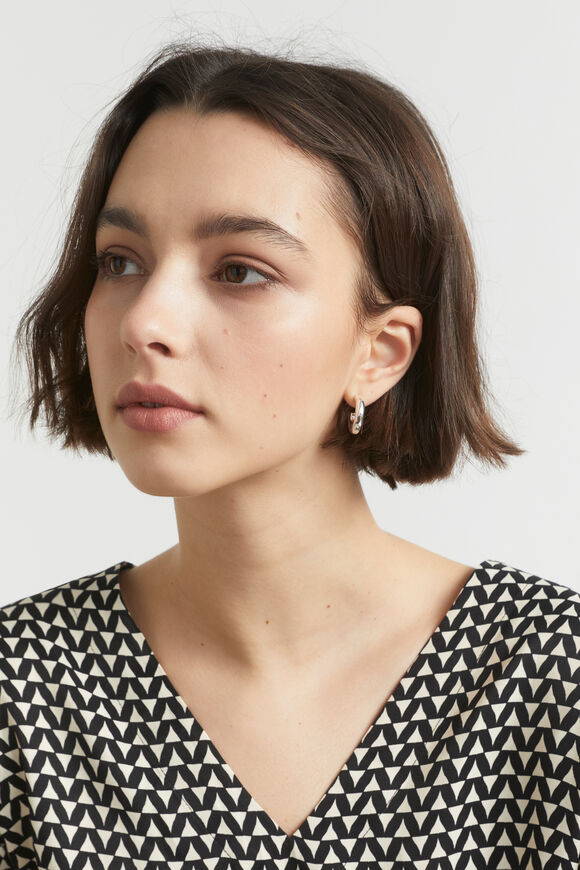 Classic Hoop Earring  Silver  hi-res