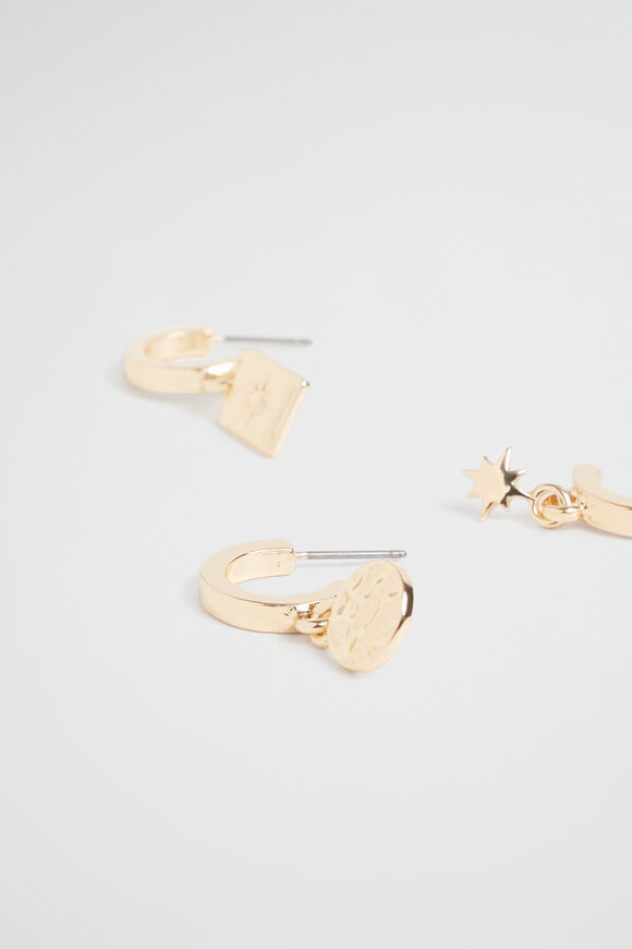 Charm Hoop Pack  Gold  hi-res