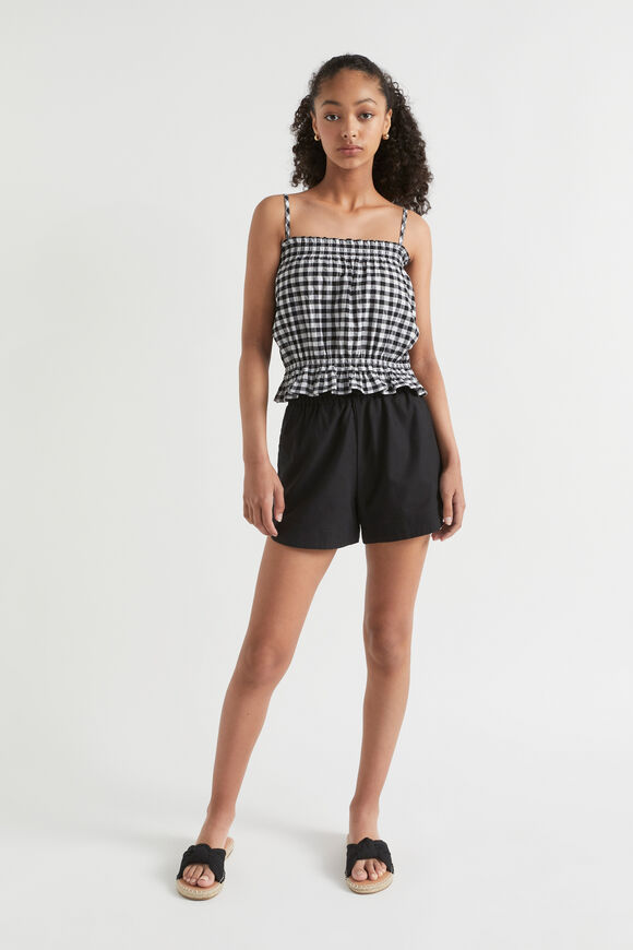 Linen Short  Black  hi-res