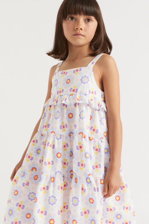Scalloped Tier Dress  Multi  hi-res
