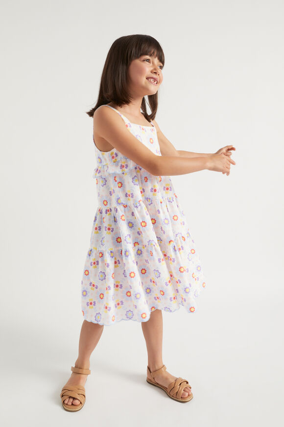 Scalloped Tier Dress  Multi  hi-res