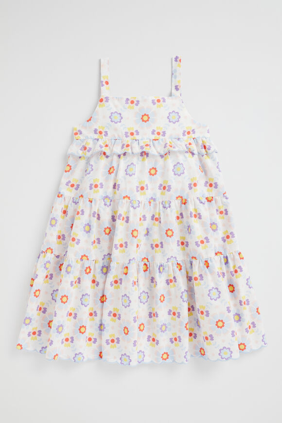 Scalloped Tier Dress  Multi  hi-res