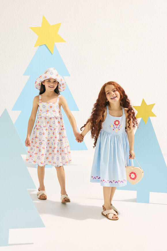 Embroidered Dress  Baby Blue  hi-res