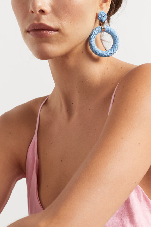 Wrapped Circle Earring  Bluebell  hi-res