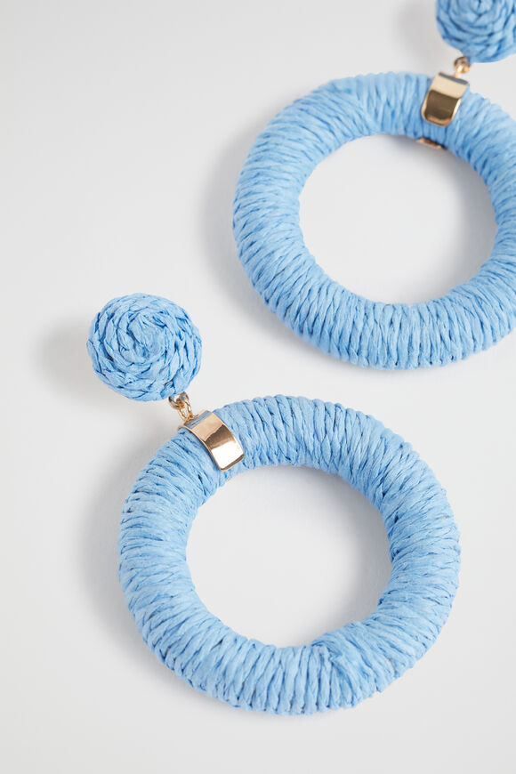 Wrapped Circle Earring  Bluebell  hi-res