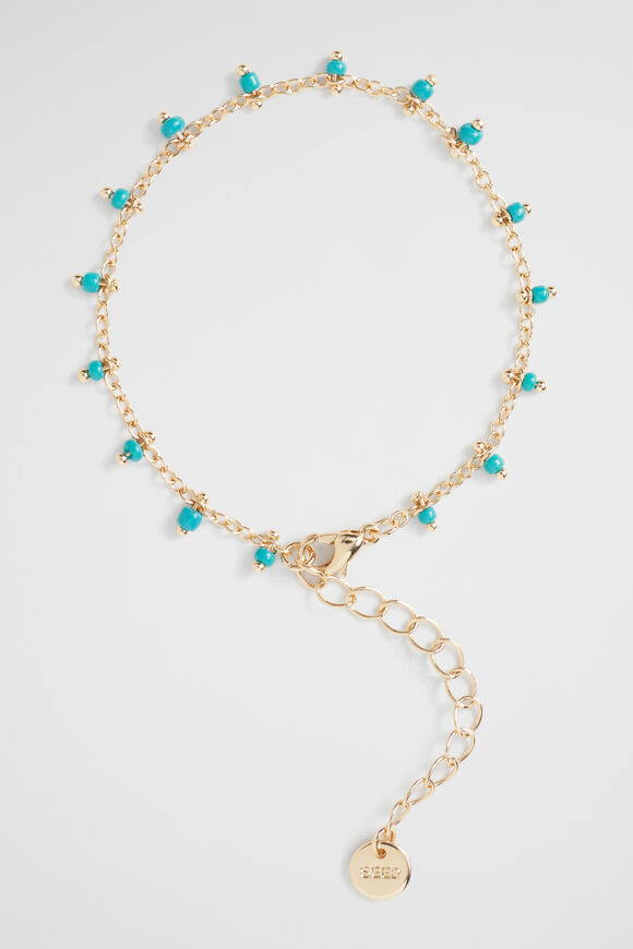 Bead Dangle Bracelet  Deep Teal  hi-res