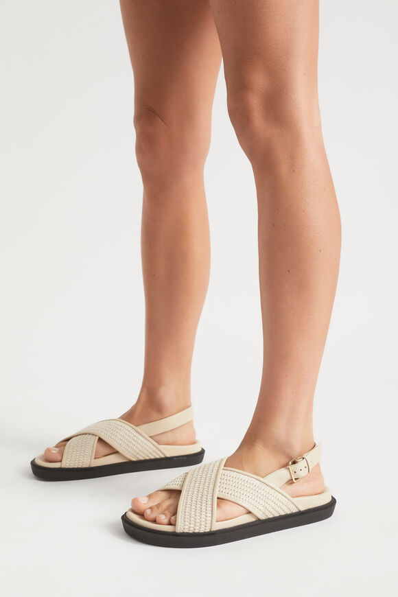 Tara Footbed Sandal  Stone  hi-res