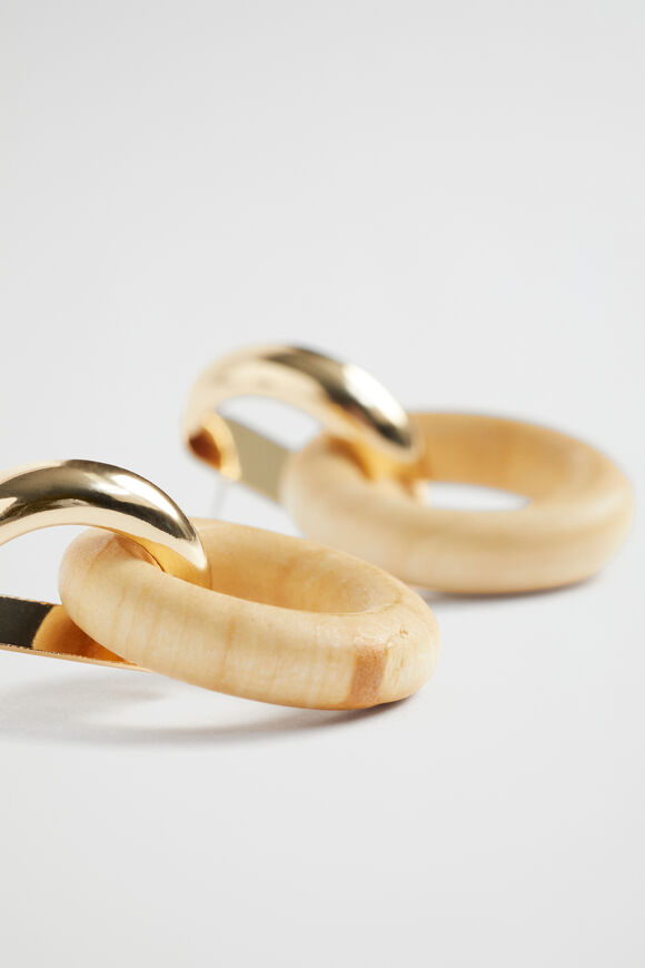 Wood Circle Earring  Wood  hi-res