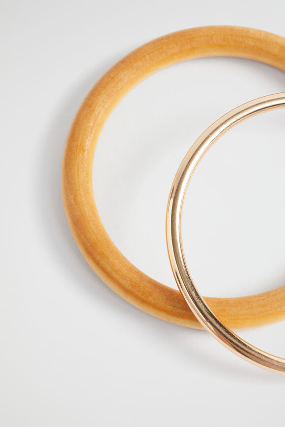 Wood Bangle Set  Wood  hi-res