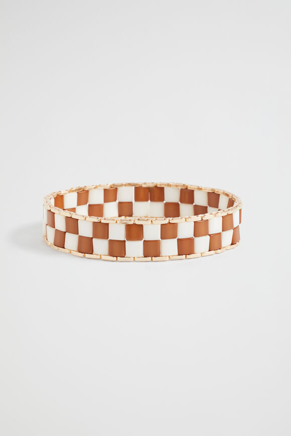 Check Bracelet  Auburn Brown  hi-res