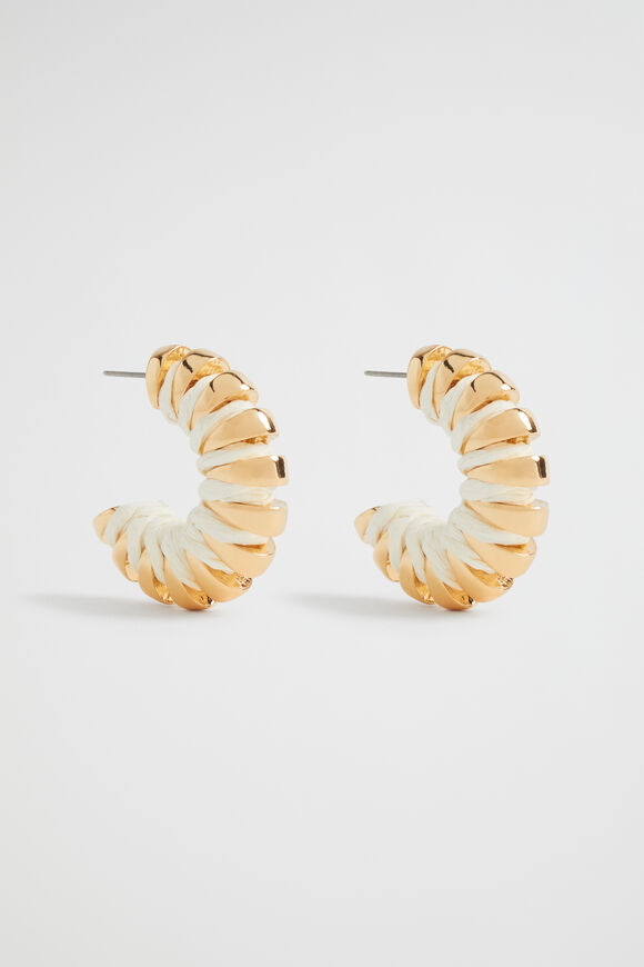 Wrapped Hoop Earring  Cloud Cream  hi-res