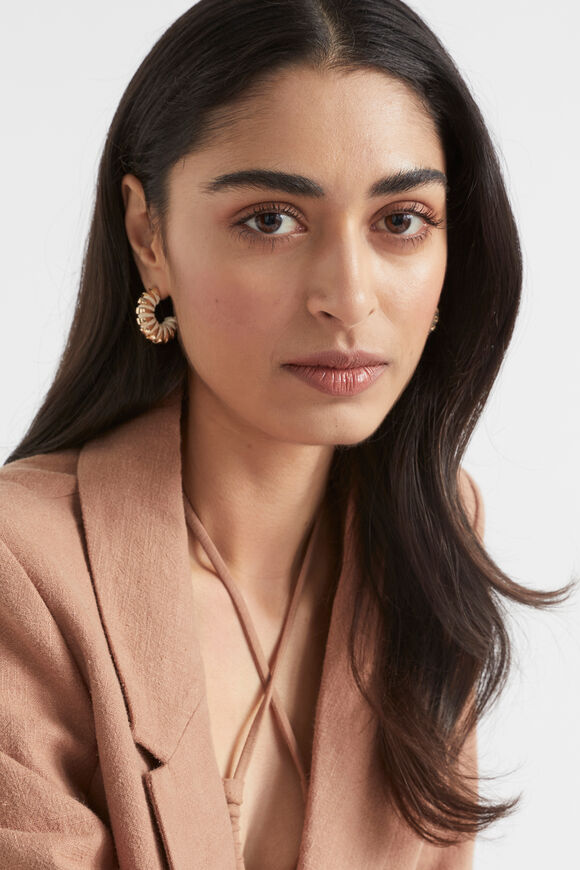Wrapped Hoop Earring  Cloud Cream  hi-res