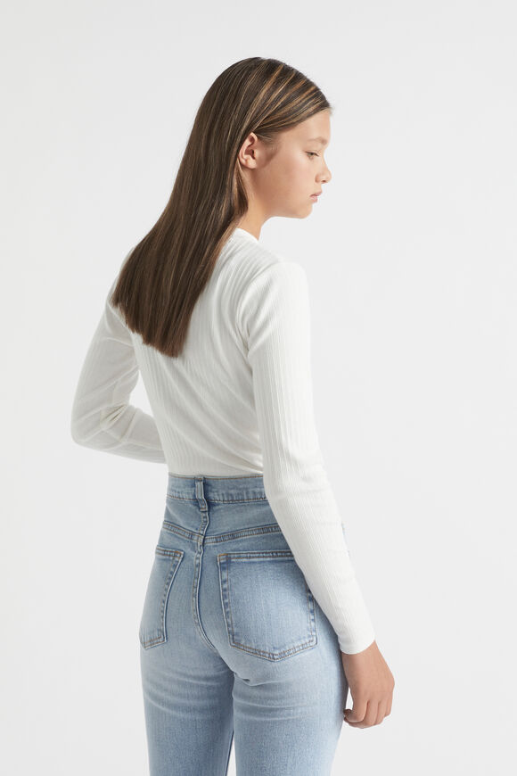 Core Rib Tee  White  hi-res
