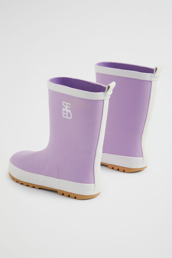 Seed Logo Rubber Gumboot  Lilac  hi-res