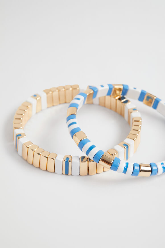 Colourblock Bracelet Set  Soft Cobalt  hi-res