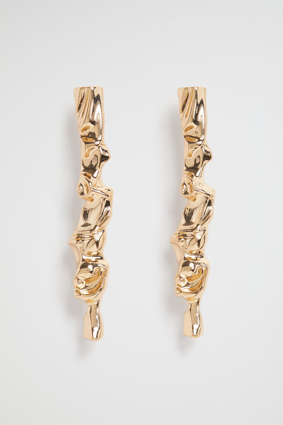 Molten Drop Earring  Gold  hi-res