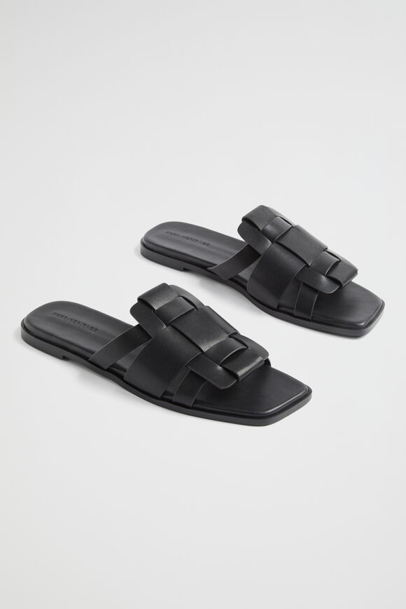 Daisie Caged Slide  Black  hi-res