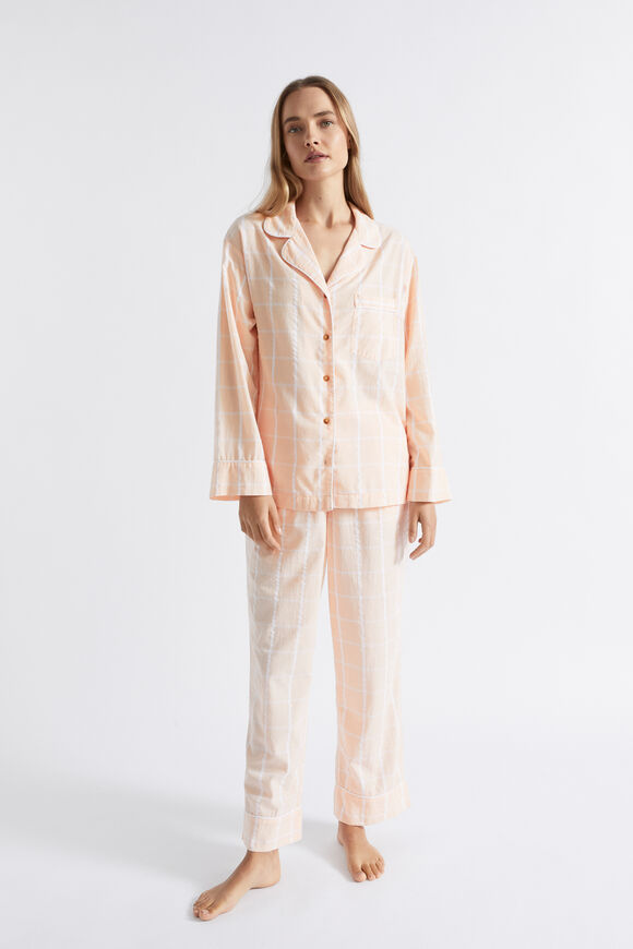 Seersucker Grid Sleep Bottom  Blush  hi-res
