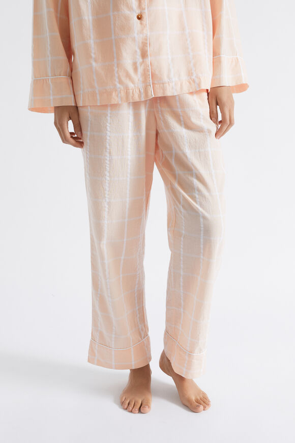 Seersucker Grid Sleep Bottom  Blush  hi-res