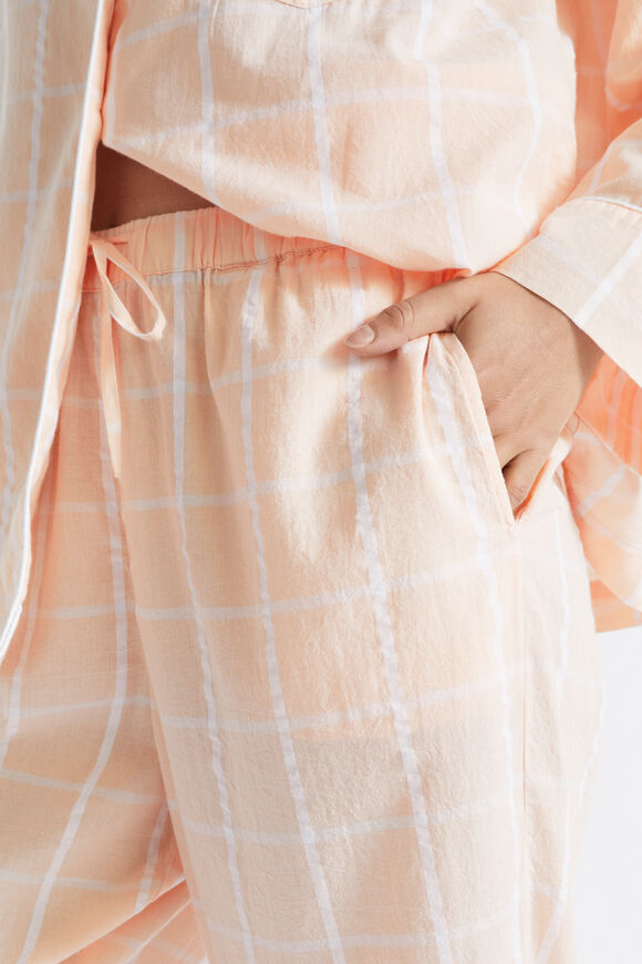 Seersucker Grid Sleep Bottom  Blush  hi-res