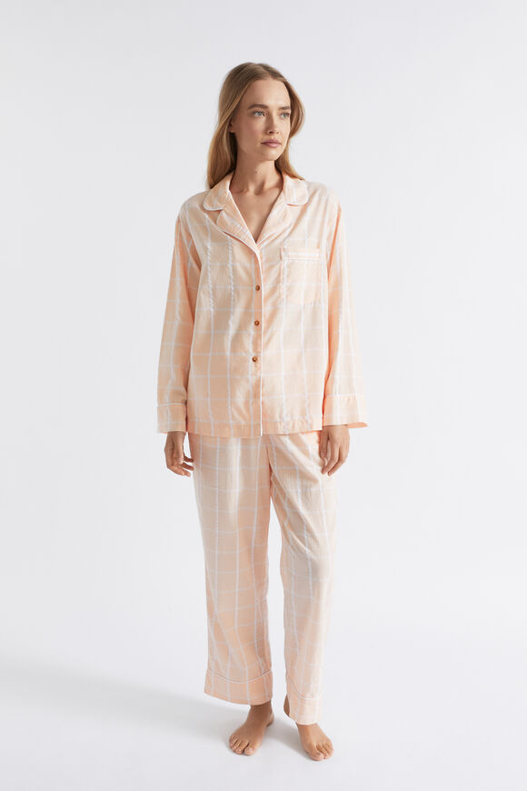 Seersucker Grid Sleep Shirt  Blush  hi-res