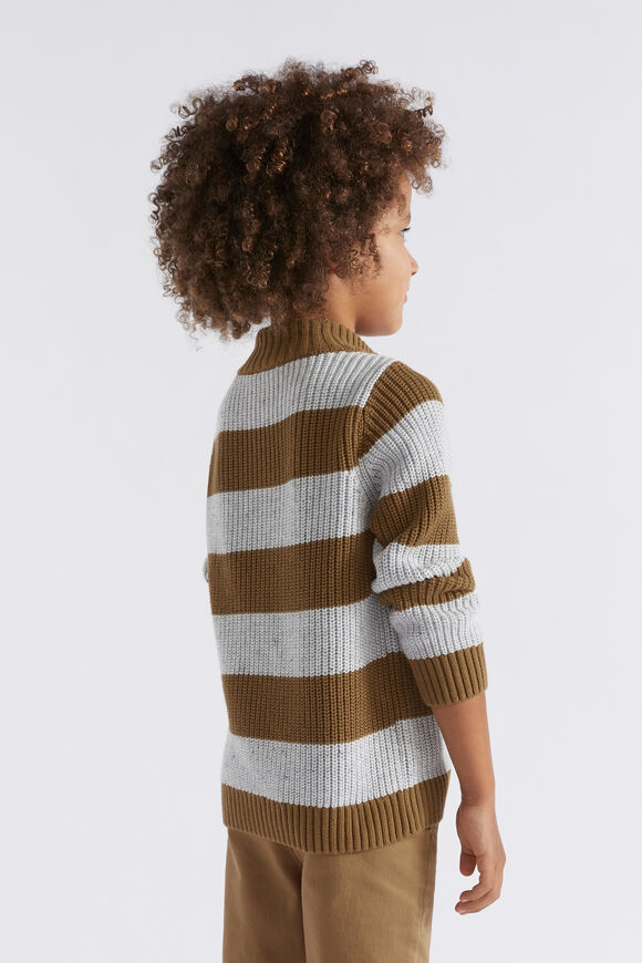 Block Stripe Knit  Cocoa  hi-res