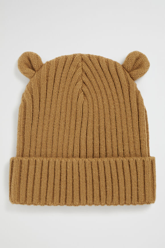 Novelty Rib Beanie  Cocoa  hi-res