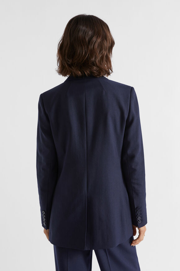Wool Blend Relaxed Blazer  Midnight Sky  hi-res