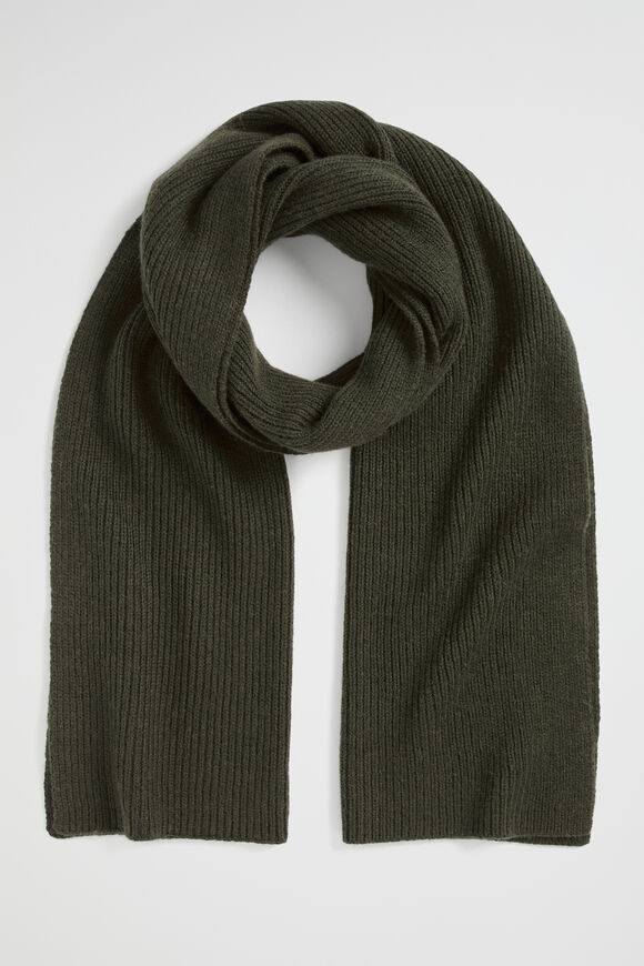 Rib Knit Scarf  Dark Fern  hi-res