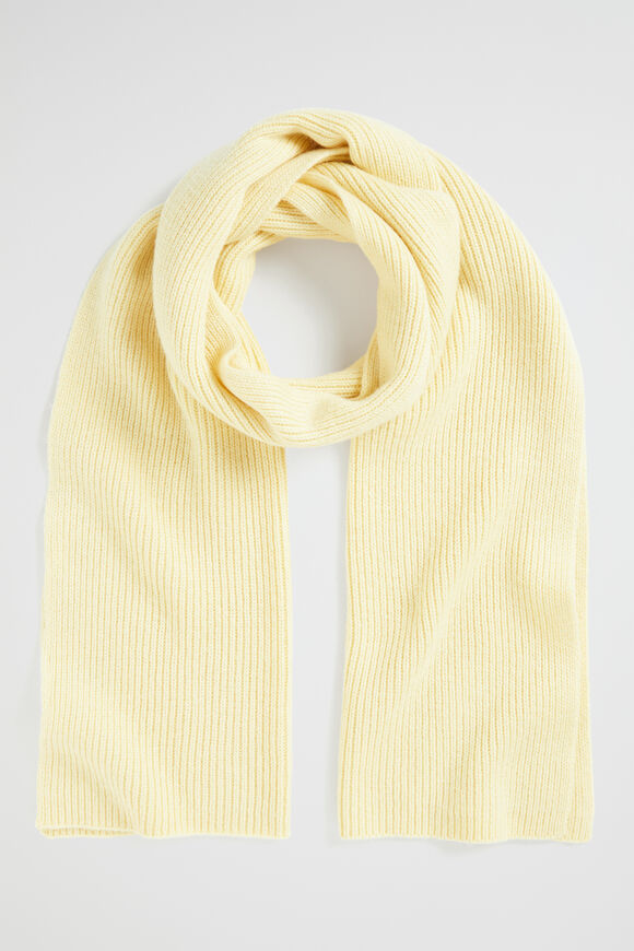 Rib Knit Scarf  Soft Butter  hi-res