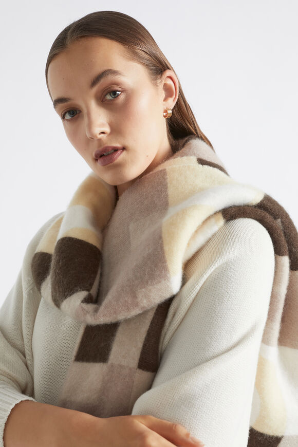 Seed Colour Block Scarf  Dark Fern  hi-res