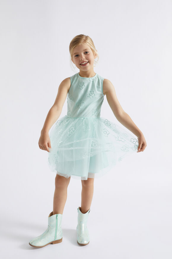 Daisy Embroidered Dress  Mint  hi-res