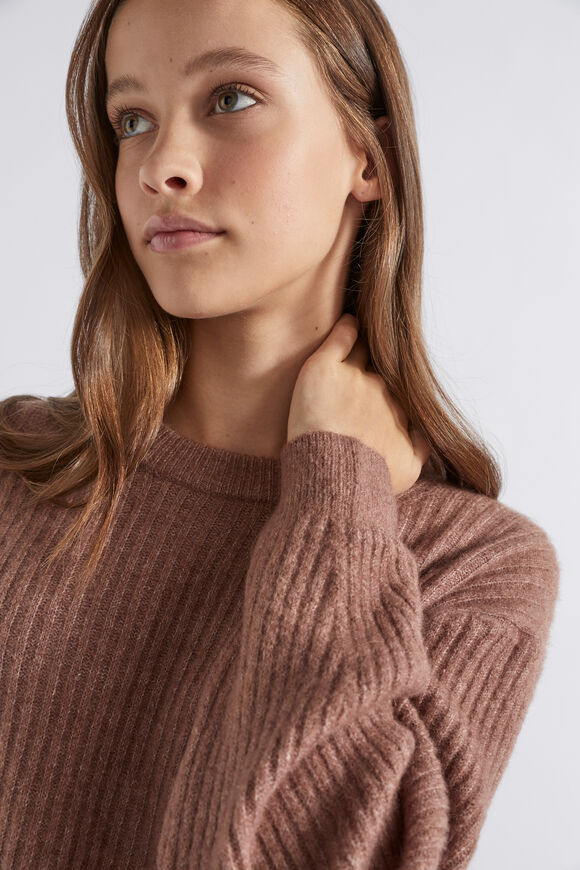 Relaxed Rib Knit  Cocoa  hi-res