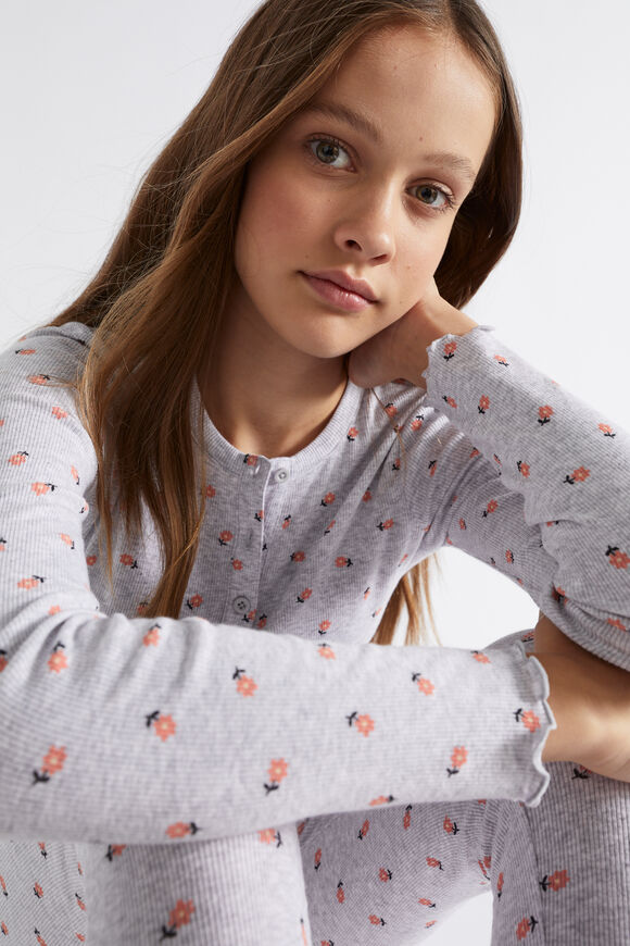 Floral Rib PJ  Cloud  hi-res