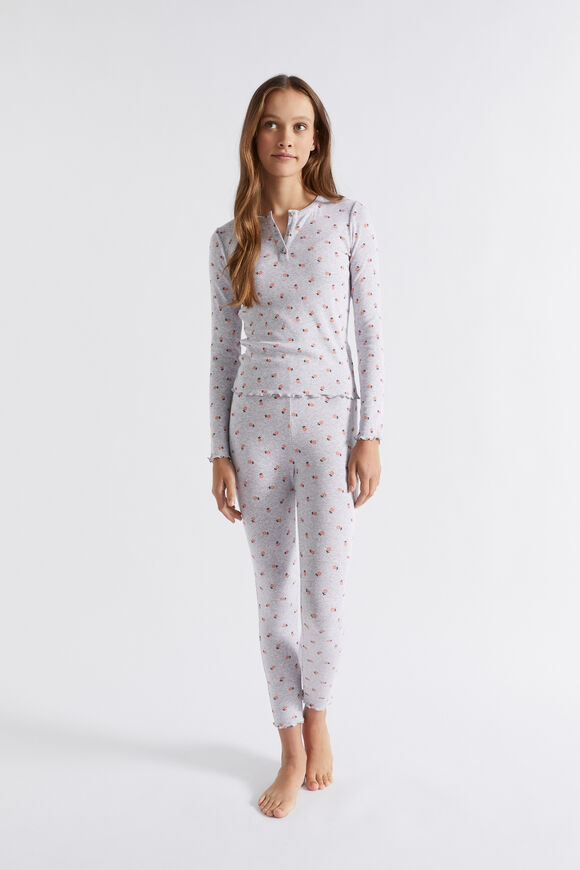Floral Rib PJ  Cloud  hi-res