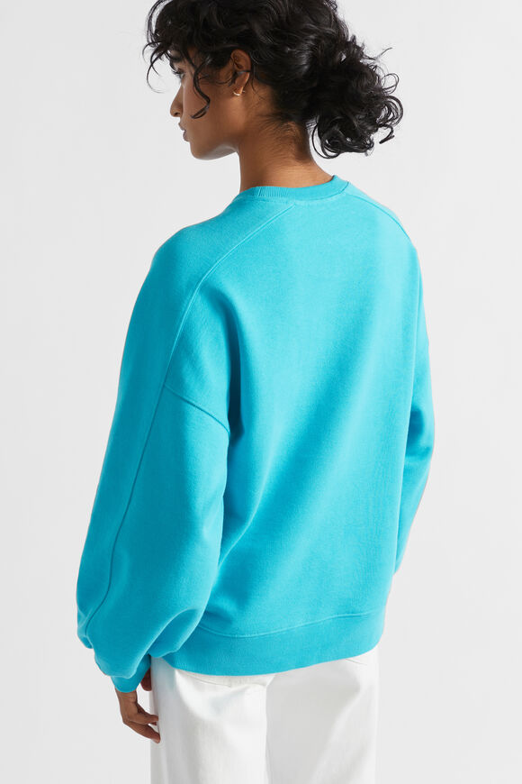 Heritage Logo Crew Sweat  Peacock Blue  hi-res