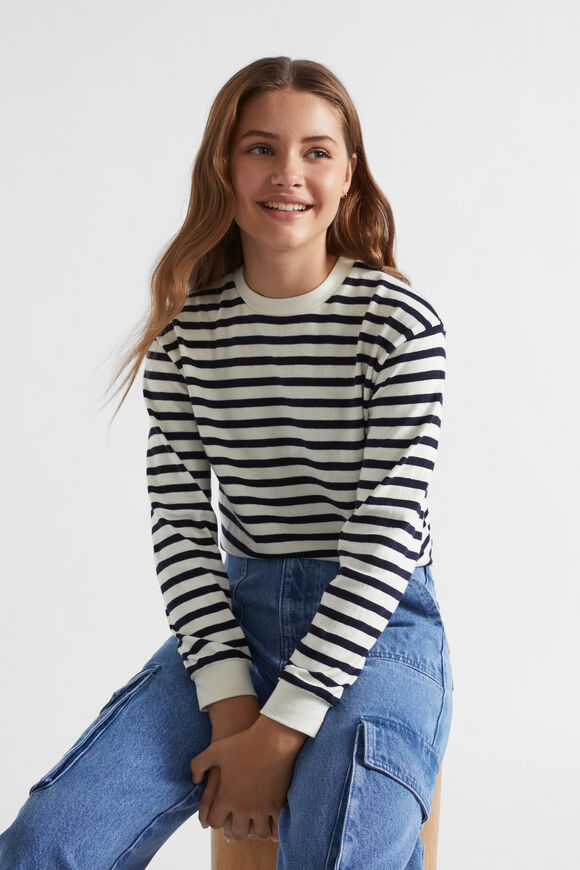 Rugby Stripe Tee  Midnight Stripe  hi-res