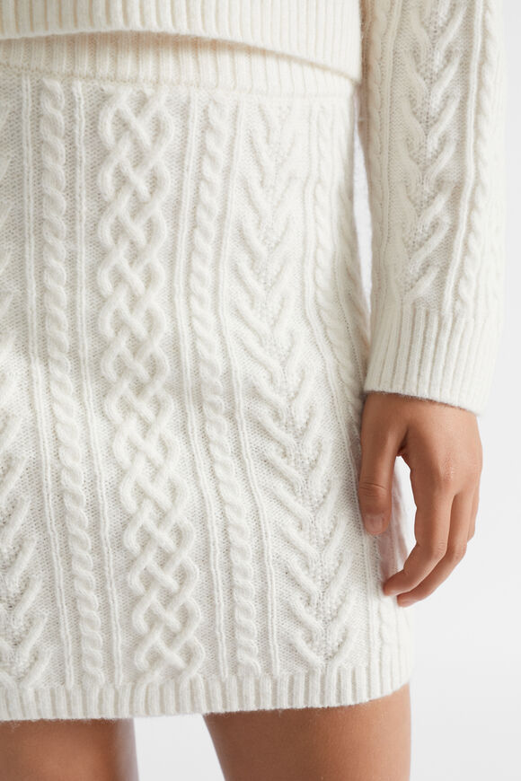 Cable Knit Skirt  Vintage Cream  hi-res