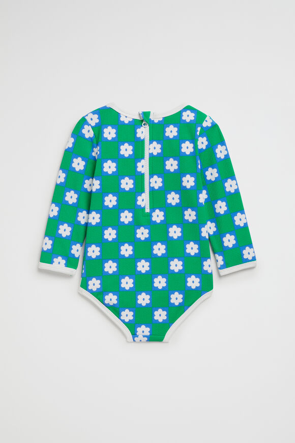 Daisy Check Rashsuit  Pea Green  hi-res