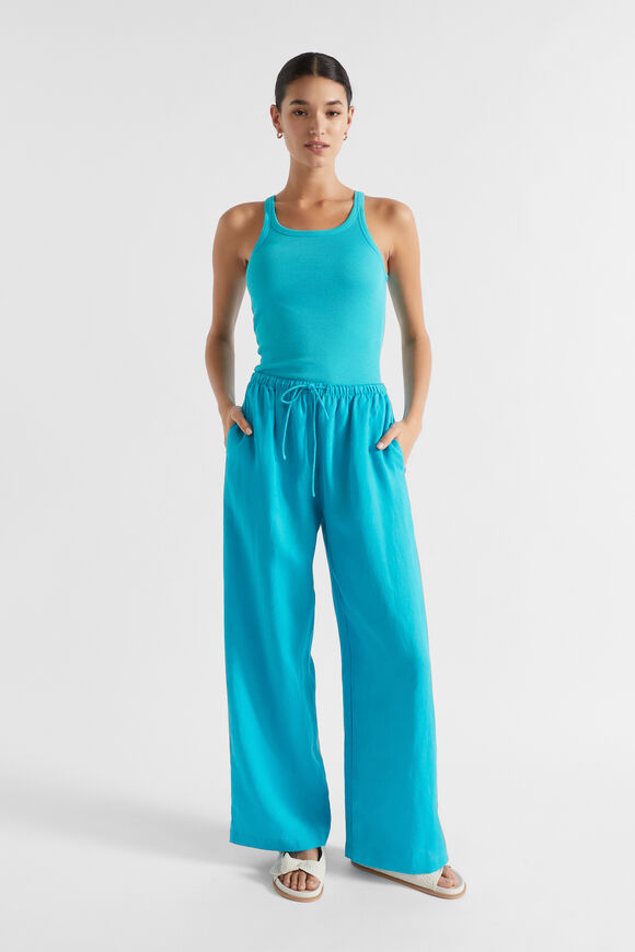 Basic Rib Tank  Peacock Blue  hi-res