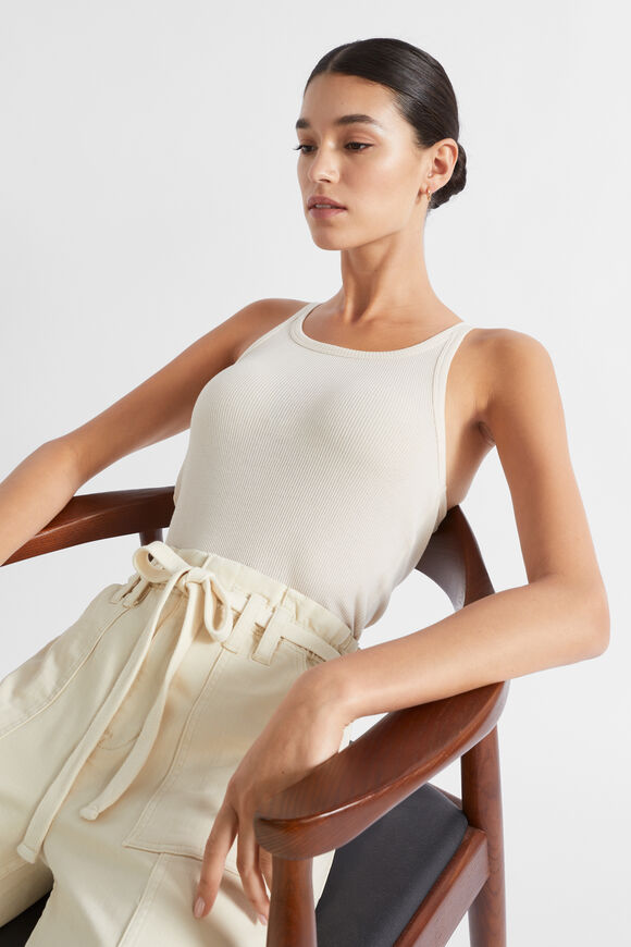 Basic Rib Tank  Vanilla Cream  hi-res