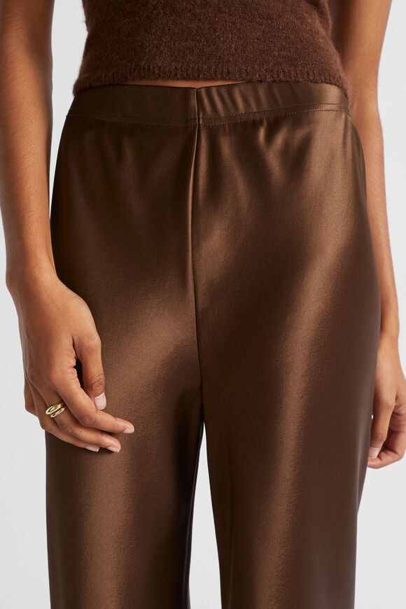 Satin Bias Cut Pant  Hot Chocolate  hi-res