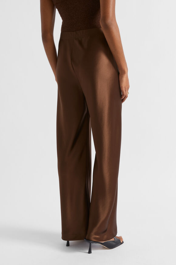 Satin Bias Cut Pant  Hot Chocolate  hi-res