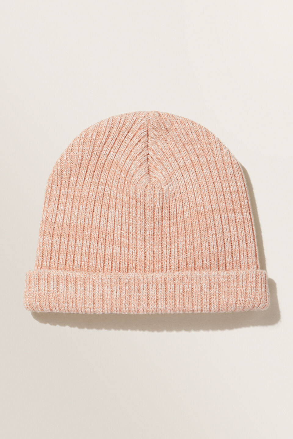 Mix Rib Beanie  Pink Clay