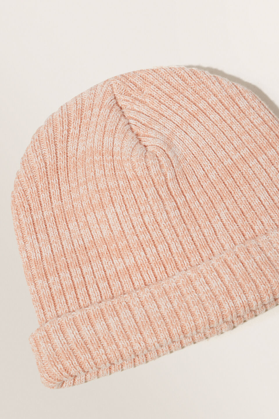 Mix Rib Beanie  Pink Clay